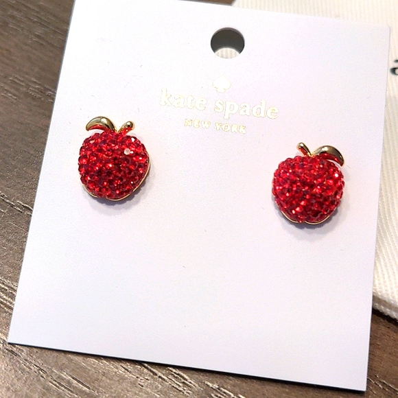 NEW Kate Spade Dashing Beauty Apple Studs - Picture 6 of 7